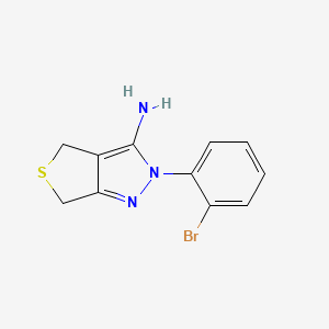 molecular formula C11H10BrN3S B1383149 2-(2-Bromo-phenyl)-2,6-dihydro-4H-thieno[3,4-c]pyrazol-3-ylamine CAS No. 1418273-33-2