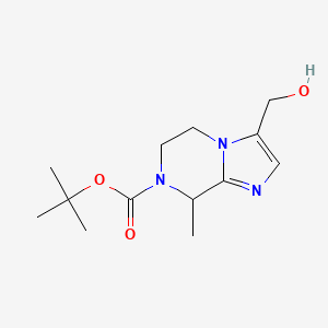 molecular formula C13H21N3O3 B1383155 叔丁基-3-(羟甲基)-8-甲基-5,6-二氢咪唑并[1,2-a]哒嗪-7(8H)-甲酸酯 CAS No. 1445951-38-1