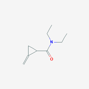 molecular formula C9H15NO B13831575 Cyclopropanecarboxamide, N,N-diethyl-2-methylene-(9CI) 