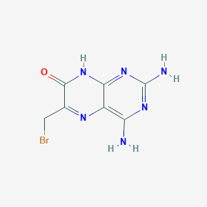 molecular formula C7H7BrN6O B1383160 6-Bromomethyl-2,4-diamino-7-pteridinol CAS No. 1797989-11-7