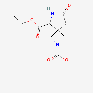 molecular formula C14H22N2O5 B1383161 2-tert-Butyl 5-ethyl 7-oxo-2,6-diazaspiro[3.4]octane-2,5-dicarboxylate CAS No. 1357351-87-1