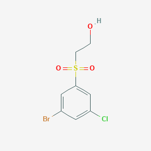 molecular formula C8H8BrClO3S B1383163 2-(3-溴-5-氯苯磺酰)-乙醇 CAS No. 1824268-31-6
