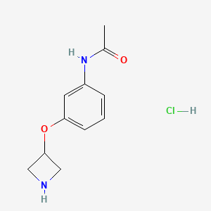 molecular formula C11H15ClN2O2 B1383164 N-[3-(3-Azetidinyloxy)phenyl]acetamide hydrochloride CAS No. 1820736-30-8