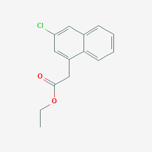 molecular formula C14H13ClO2 B1383166 Ethyl 2-(3-chloronaphthalen-1-yl)acetate CAS No. 1261563-00-1