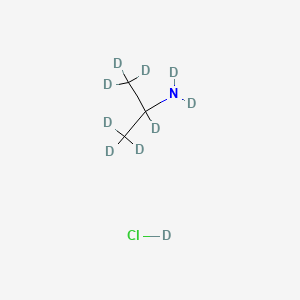 molecular formula C3H10ClN B13831669 Iso-propylamine-d9 dcl 