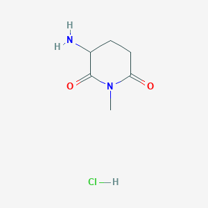 molecular formula C6H11ClN2O2 B1383170 3-氨基-1-甲基哌啶-2,6-二酮盐酸盐 CAS No. 1909304-98-8