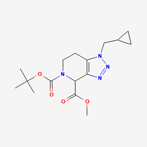 molecular formula C16H24N4O4 B1383171 5-tert-Butyl 4-methyl 1-(cyclopropylmethyl)-6,7-dihydro-1H-[1,2,3]triazolo[4,5-c]pyridine-4,5(4H)-dicarboxylate CAS No. 1445950-76-4