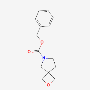 molecular formula C14H17NO3 B1383174 Benzyl 2-oxa-6-azaspiro[3.4]octane-6-carboxylate CAS No. 1823862-50-5