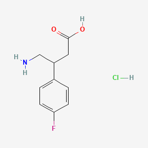 molecular formula C10H13ClFNO2 B1383175 4-Amino-3-(4-fluorophenyl)butyric acid hydrochloride CAS No. 1858241-03-8