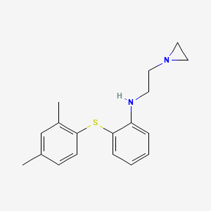 molecular formula C18H22N2S B1383178 N-(2-(Aziridin-1-yl)ethyl)-2-((2,4-dimethylphenyl)thio)aniline CAS No. 1928741-86-9