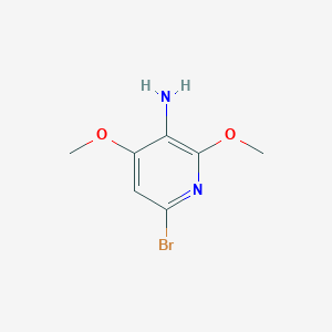molecular formula C7H9BrN2O2 B1383179 6-Bromo-2,4-dimethoxypyridin-3-amine CAS No. 1989659-78-0