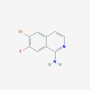 molecular formula C9H6BrFN2 B1383189 6-Bromo-7-fluoroisoquinolin-1-amine CAS No. 1938129-38-4