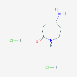 molecular formula C6H14Cl2N2O B1383192 5-Amino-azepan-2-one dihydrochloride CAS No. 1909319-16-9