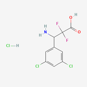 molecular formula C9H8Cl3F2NO2 B1383197 3-Amino-3-(3,5-dichlorophenyl)-2,2-difluoropropanoic acid hydrochloride CAS No. 1955515-25-9