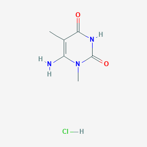 molecular formula C6H10ClN3O2 B1383206 盐酸6-氨基-1,5-二甲基-1,2,3,4-四氢嘧啶-2,4-二酮 CAS No. 1609259-60-0