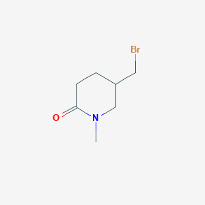 molecular formula C7H12BrNO B1383214 5-(Bromomethyl)-1-methyl-2-piperidinone CAS No. 1824463-97-9