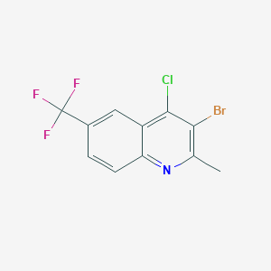 molecular formula C11H6BrClF3N B1383219 3-溴-4-氯-2-甲基-6-(三氟甲基)喹啉 CAS No. 1333253-38-5