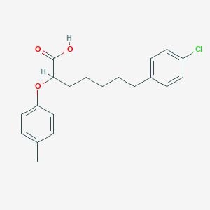 molecular formula C20H23ClO3 B138322 2-(4-Methylphenoxy)-7-(4-chlorophenyl)heptanoic acid CAS No. 145096-04-4