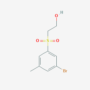 molecular formula C9H11BrO3S B1383221 2-(3-溴-5-甲基-苯磺酰基)-乙醇 CAS No. 1823247-06-8