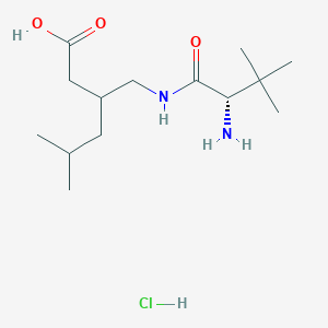 3-{[(2S)-2-amino-3,3-dimethylbutanamido]methyl}-5-methylhexanoic acid hydrochloride