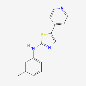 molecular formula C15H13N3S B13832272 N-(3-methylphenyl)-5-pyridin-4-yl-1,3-thiazol-2-amine 