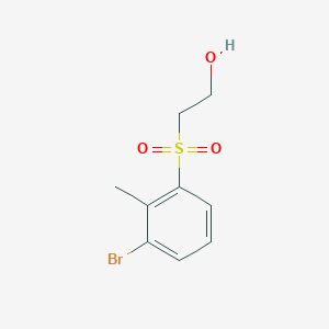 molecular formula C9H11BrO3S B1383228 2-(3-Bromo-2-methyl-benzenesulfonyl)-ethanol CAS No. 1823315-63-4
