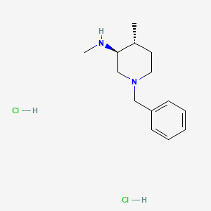molecular formula C14H24Cl2N2 B1383232 3-哌啶胺，N,4-二甲基-1-(苯甲基)-，二盐酸盐，(3R,4R)- CAS No. 1821769-41-8
