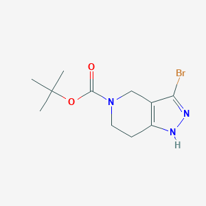 molecular formula C11H16BrN3O2 B1383236 tert-butyl 3-bromo-6,7-dihydro-1H-pyrazolo[4,3-c]pyridine-5(4H)-carboxylate CAS No. 1936429-06-9