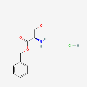 molecular formula C14H22ClNO3 B1383244 (R)-Benzyl 2-amino-3-(tert-butoxy)propanoate hydrochloride CAS No. 1998701-25-9