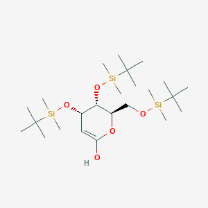 molecular formula C24H52O5Si3 B13832456 (2R,3R,4S)-3,4-bis(tert-butyldimethylsilyloxy)-2-((tert-butyldimethylsilyloxy)methyl)-3,4-dihydro-2H-pyran-6-ol 