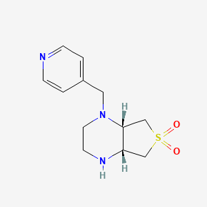 molecular formula C12H17N3O2S B1383246 (4aR,7aS)-1-(pyridin-4-ylmethyl)octahydrothieno[3,4-b]pyrazine 6,6-dioxide CAS No. 2173052-98-5