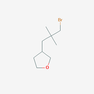 molecular formula C9H17BrO B1383251 3-(3-Bromo-2,2-dimethylpropyl)oxolane CAS No. 1934570-63-4