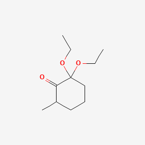 molecular formula C11H20O3 B13832524 2,2-Diethoxy-6-methylcyclohexan-1-one 