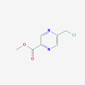 molecular formula C7H7ClN2O2 B1383254 Methyl 5-(chloromethyl)pyrazine-2-carboxylate CAS No. 1824324-58-4