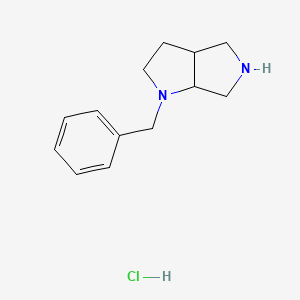 molecular formula C13H19ClN2 B1383261 1-Benzyloctahydropyrrolo[3,4-b]pyrrole hydrochloride CAS No. 1989659-75-7