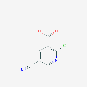 molecular formula C8H5ClN2O2 B1383262 甲基2-氯-5-氰基吡啶-3-羧酸酯 CAS No. 1256785-53-1