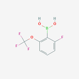 molecular formula C7H5BF4O3 B1383263 [2-氟-6-(三氟甲氧基)苯基]硼酸 CAS No. 1261214-72-5