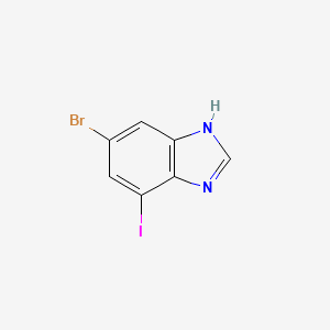 molecular formula C7H4BrIN2 B1383264 6-溴-4-碘苯并咪唑 CAS No. 1616094-32-6