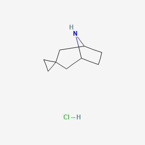 molecular formula C9H16ClN B1383265 8-Azaspiro[bicyclo[3.2.1]octane-3,1'-cyclopropane] hydrochloride CAS No. 2031260-37-2