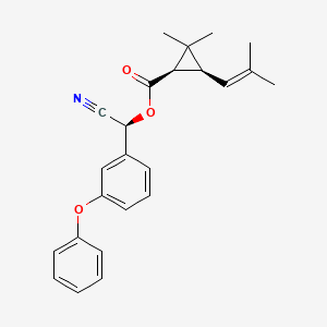 molecular formula C24H25NO3 B13832661 [(S)-cyano-(3-phenoxyphenyl)methyl] (1R,3S)-2,2-dimethyl-3-(2-methylprop-1-enyl)cyclopropane-1-carboxylate 