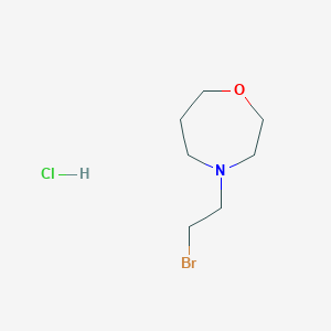 molecular formula C7H15BrClNO B1383273 4-(2-Bromoethyl)-1,4-oxazepane hydrochloride CAS No. 1803585-89-8