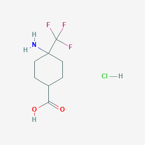 4-Amino-4-(trifluoromethyl)cyclohexane-1-carboxylic acid hydrochloride