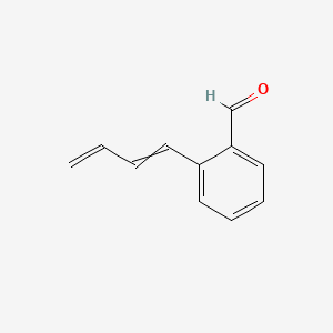 molecular formula C11H10O B13832905 Benzaldehyde, 2-(1,3-butadienyl)- 