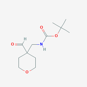 tert-butyl N-[(4-formyloxan-4-yl)methyl]carbamate