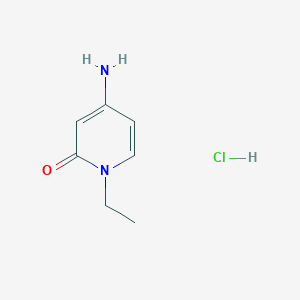 molecular formula C7H11ClN2O B1383294 4-Amino-1-ethylpyridin-2(1H)-one hydrochloride CAS No. 1523618-09-8