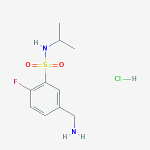 5-(aminomethyl)-2-fluoro-N-(propan-2-yl)benzene-1-sulfonamide hydrochloride