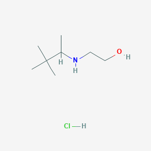 molecular formula C8H20ClNO B1383316 2-[(3,3-Dimethylbutan-2-yl)amino]ethan-1-ol hydrochloride CAS No. 1803606-48-5