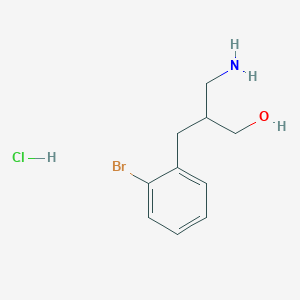 molecular formula C10H15BrClNO B1383319 3-Amino-2-[(2-bromophenyl)methyl]propan-1-ol hydrochloride CAS No. 1795508-54-1