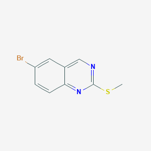 molecular formula C9H7BrN2S B1383320 6-Bromo-2-(methylsulfanyl)quinazoline CAS No. 1086385-16-1