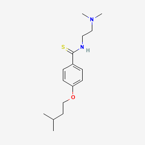 molecular formula C16H26N2OS B13833215 Benzamide, N-(2-dimethylaminoethyl)-p-isopentoxythio- CAS No. 32417-10-0